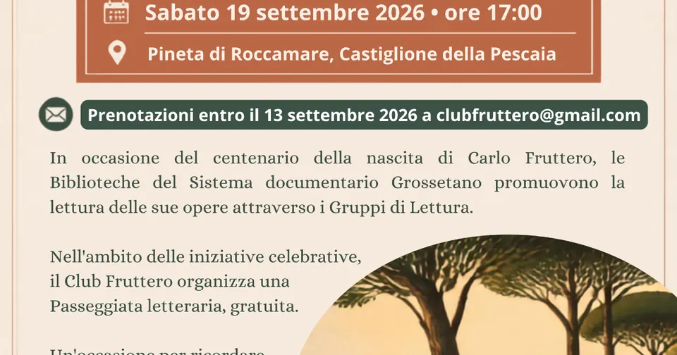 Castiglione della Pescaia, passeggiata letteraria dedicata a Carlo Fruttero