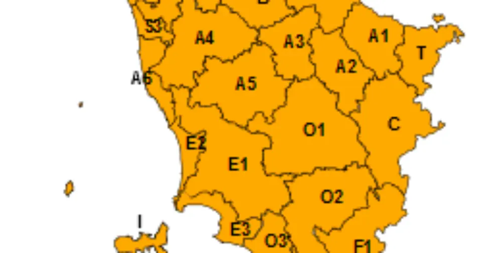 Allerta arancione sulla Toscana: colpisce anche le Colline Metallifere giovedì 10 settembre