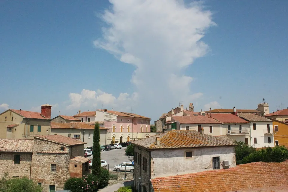 Panorama of Magliano in Toscana, Province of Grosseto, Tuscany, Italy