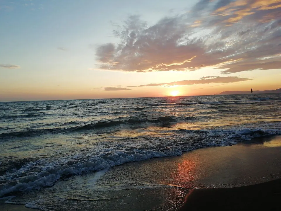 Tramonto sul mare della Maremma di Grosseto